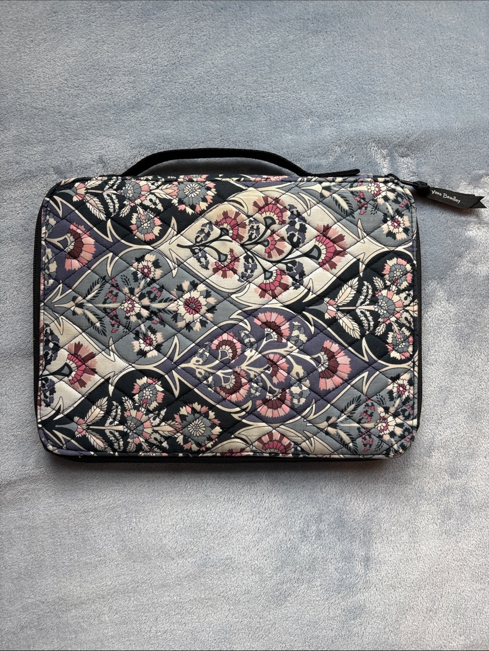 Vera Bradley Quilted Floral Tablet Case in Navy, Pink & Cream